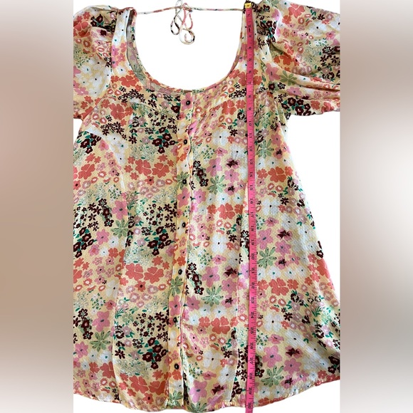 NWOT Free People Callie Printed Floral Tunic - Picture 10 of 15